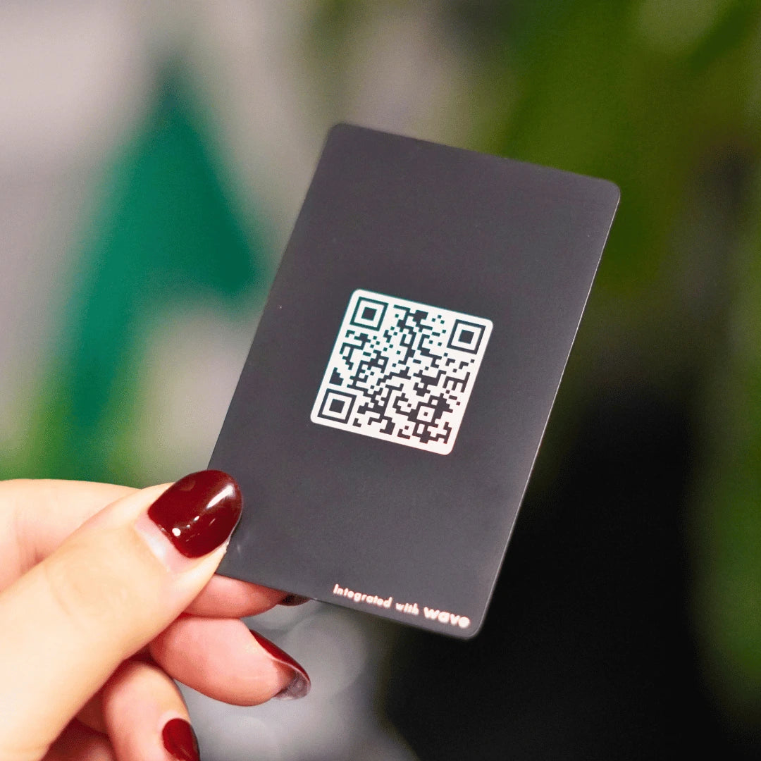 Metal Digital Business Card Laser Engraved QR#color_laser