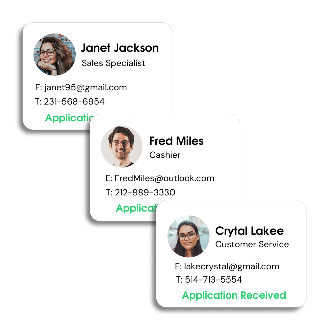 Candidates collected using Wave Recruit