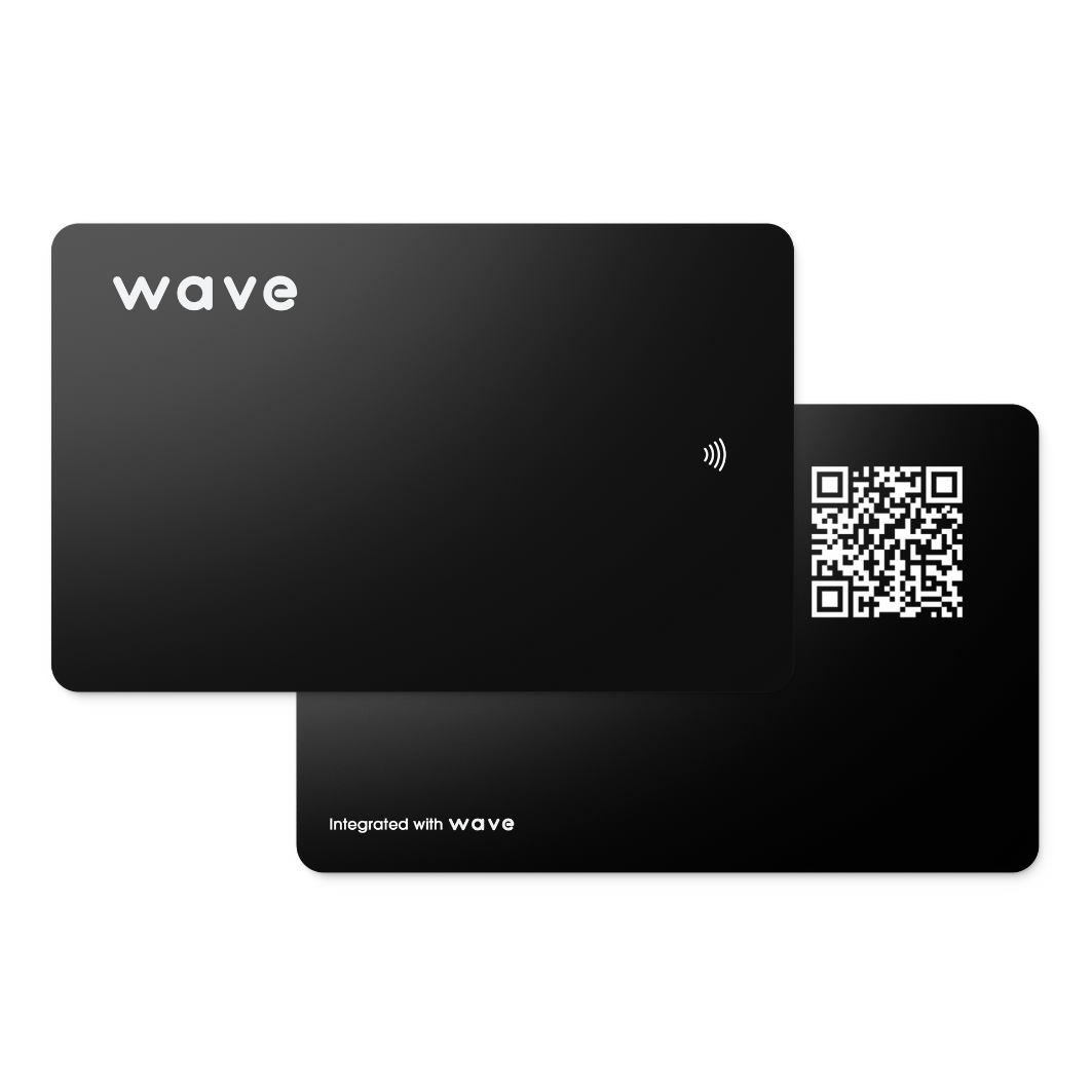 Wave Black NFC Business Card#color_matte-black