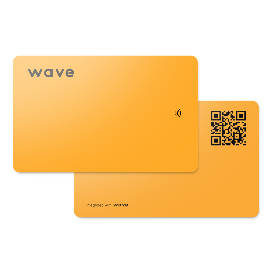 Wave Orange NFC Business Card#color_matte-orange