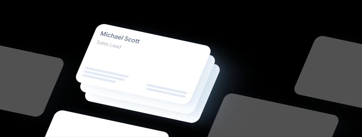 Stacks of paper business cards collecting dust