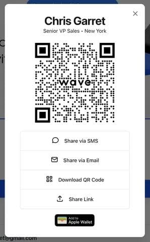 رمز QR من Wave