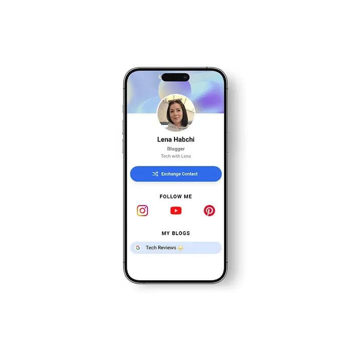 Wave digitales Visitenkarten-Profil