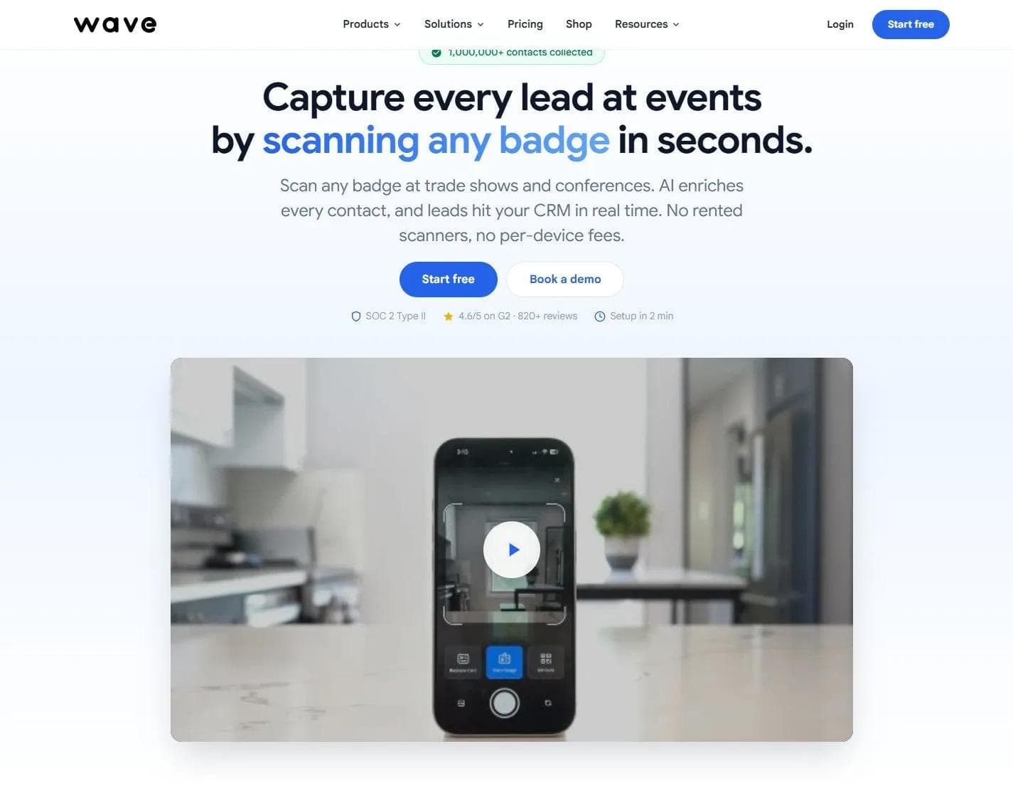Wave Connect Event-Lead-Erfassung – jedes Messe-Badge in Sekundenschnelle scannen