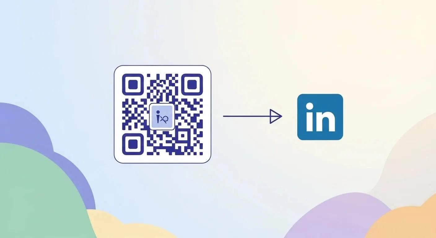 SaaS-QR-Code zum LinkedIn-Profil. Sofortiger Zugriff und Netzwerkausbau.