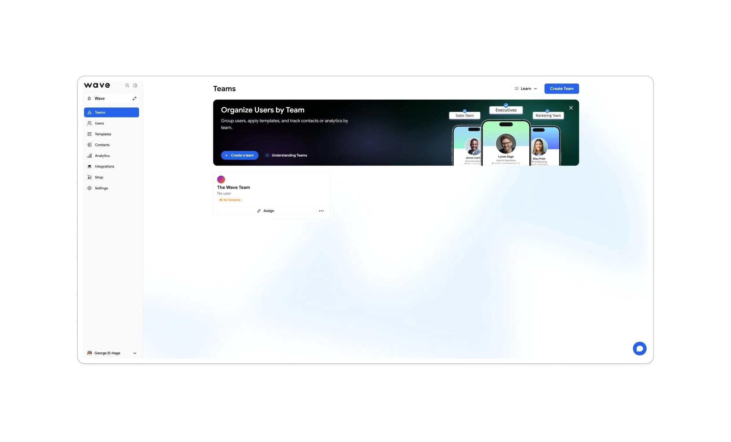 Wave Teams Dashboard