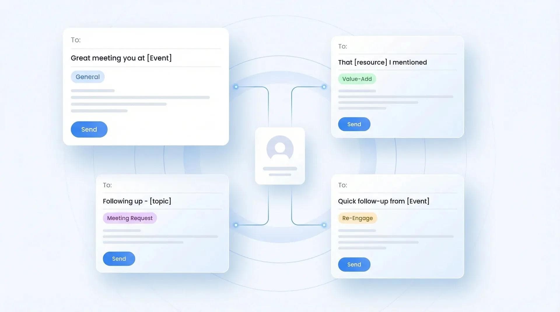 Professionnel rédigeant un e-mail de suivi sur son ordinateur portable après un événement de networking