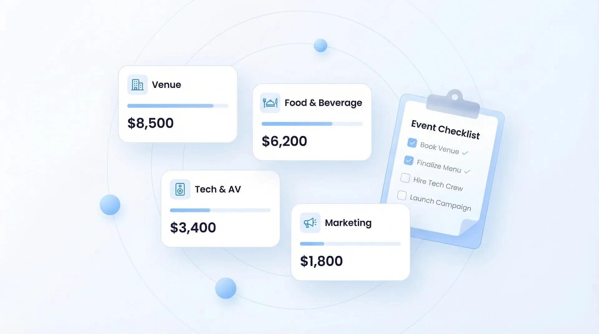 Orçamento para planejamento de eventos