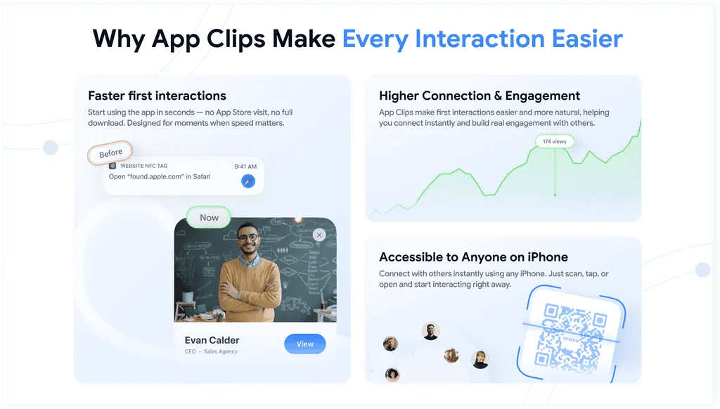 بطاقة عمل رقمية عبر App Clip