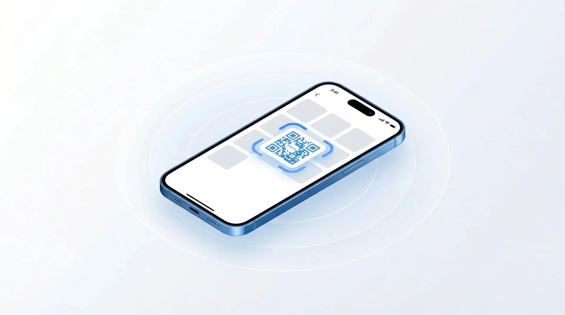 Smartphone-Fotogalerie erkennt einen QR-Code aus einem gespeicherten Bild