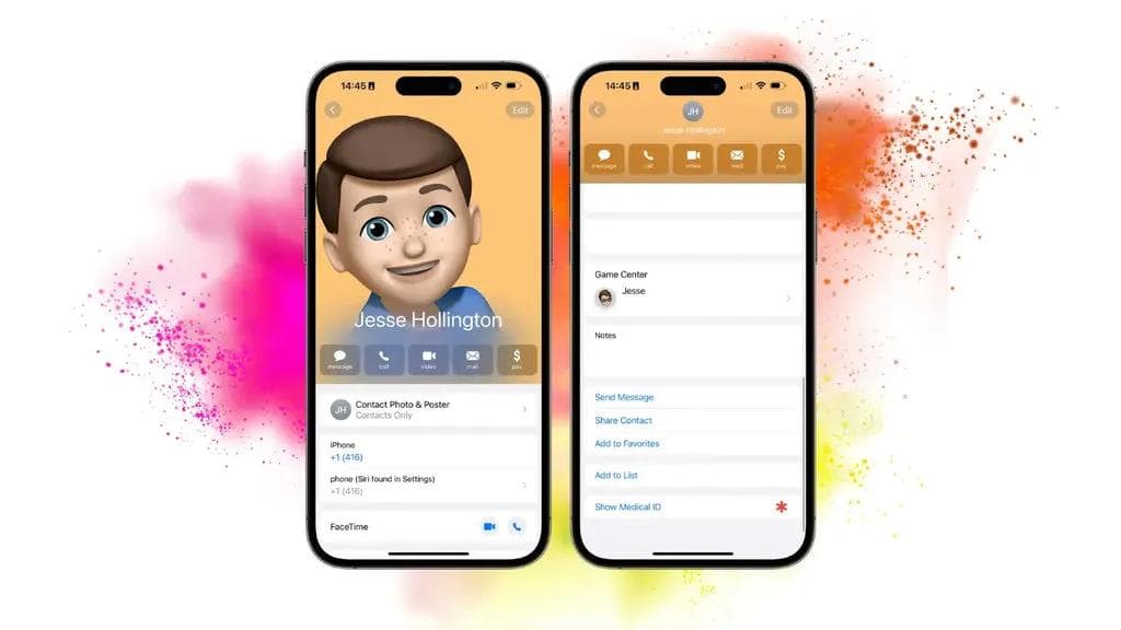 fiche de contact iphone