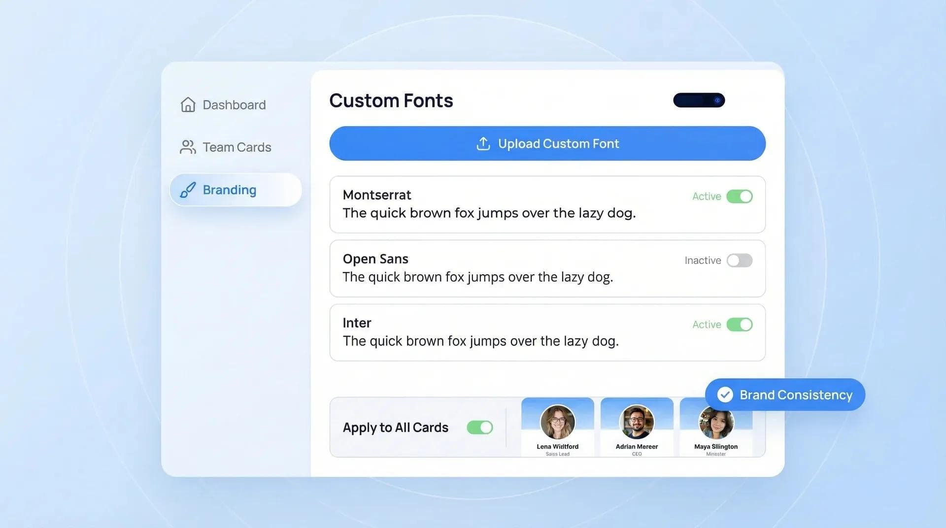 تحميل الخطوط للمسؤولين في Wave Connect لضمان اتساق الهوية البصرية