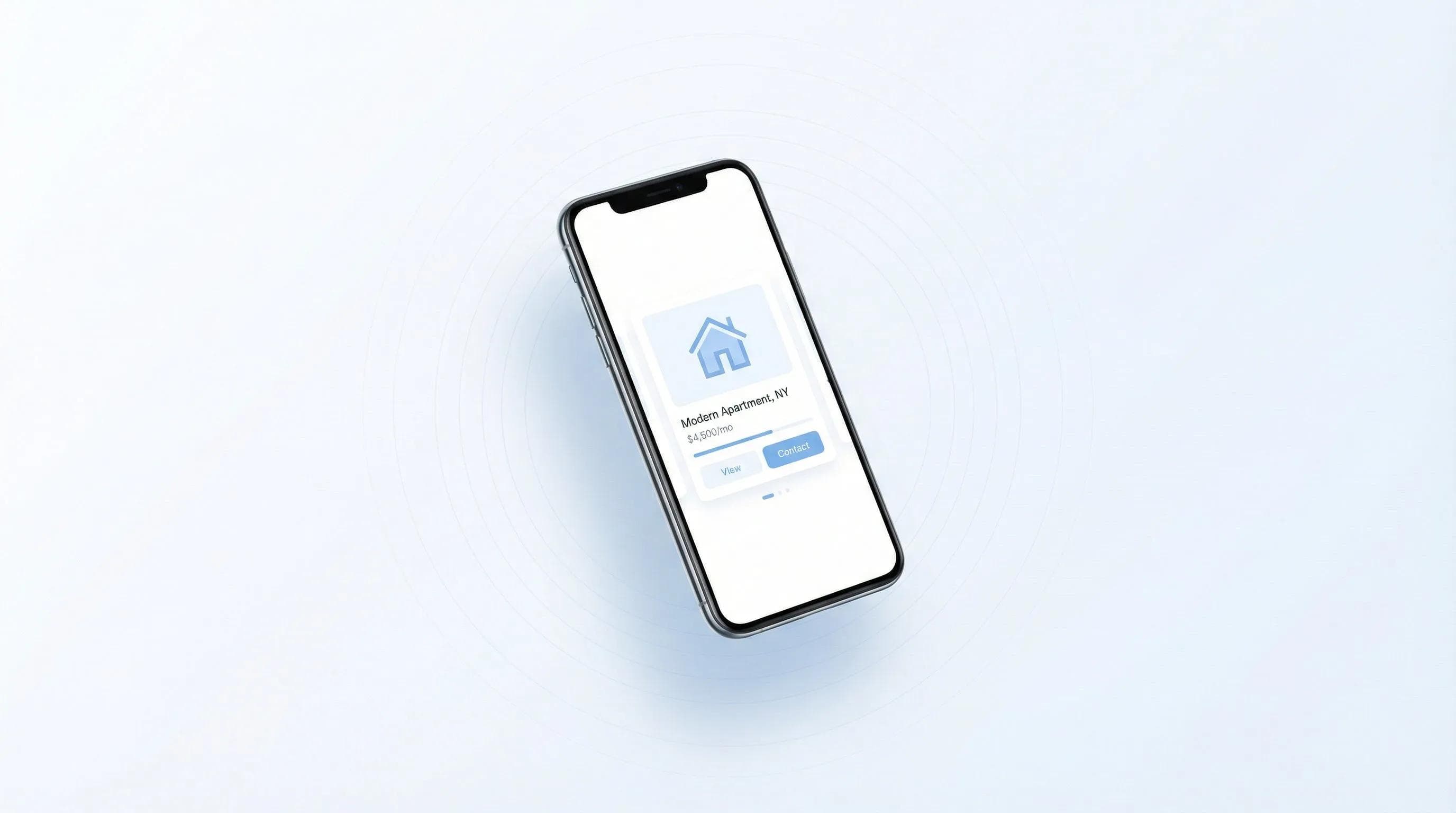 Marketingmaterialien für Immobilien in einer mobilen App