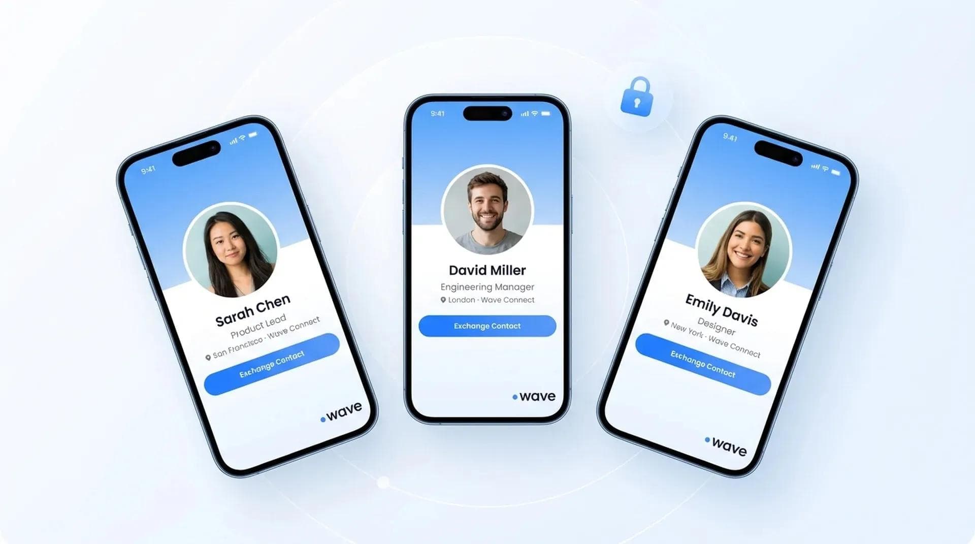 Einheitliches Markendesign auf den digitalen Visitenkarten des Teams