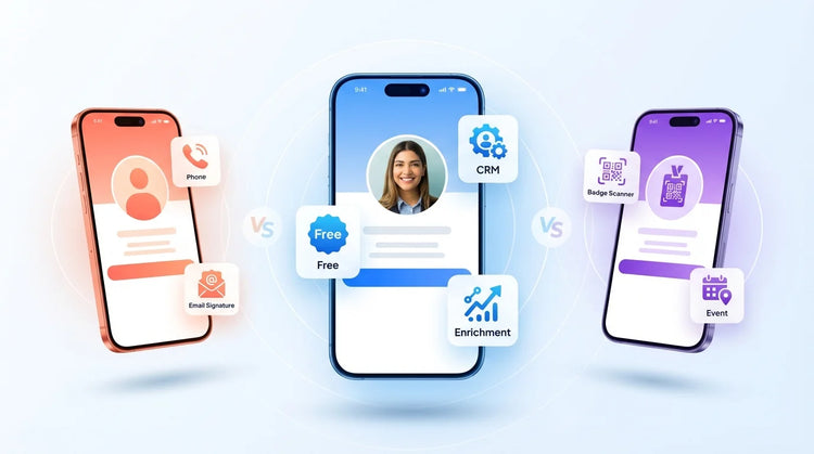 Blinq vs Popl vs Wave Connect three-way comparison for digital business cards in 2026