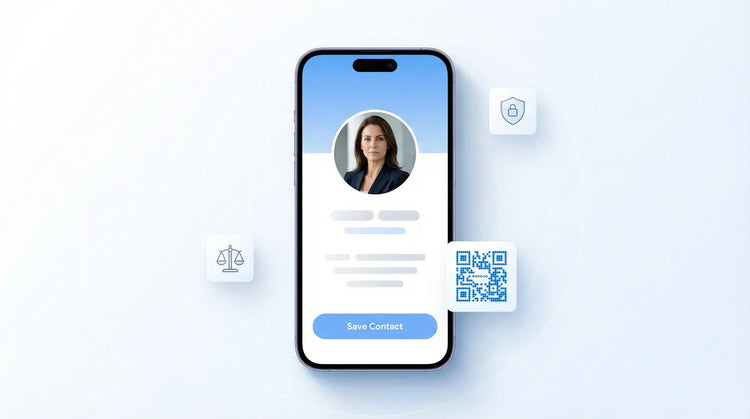 Digital business card for lawyers with QR Code