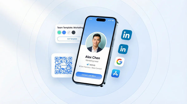 Digital business cards for marketing teams showing brand consistency lead capture and CRM integration