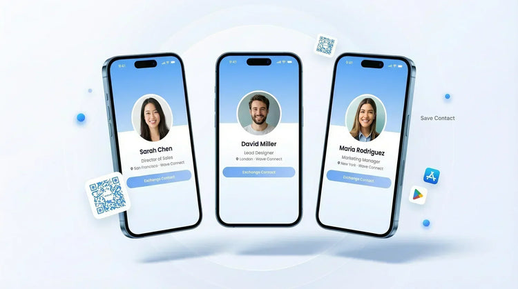 Best digital business card for teams with iphones displayed