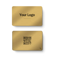 24k gold metal digital business card with NFC and QR on the back #color_gold