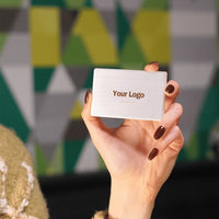 Silver metal digital business card with NFC and QR on the back #color_silver