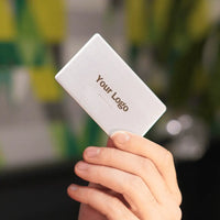 Silver metal digital business card with NFC and QR on the front and back #color_silver