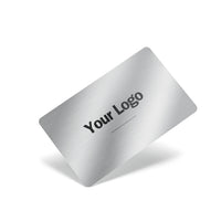 Silver metal digital business card with NFC and QR on the front #color_silver