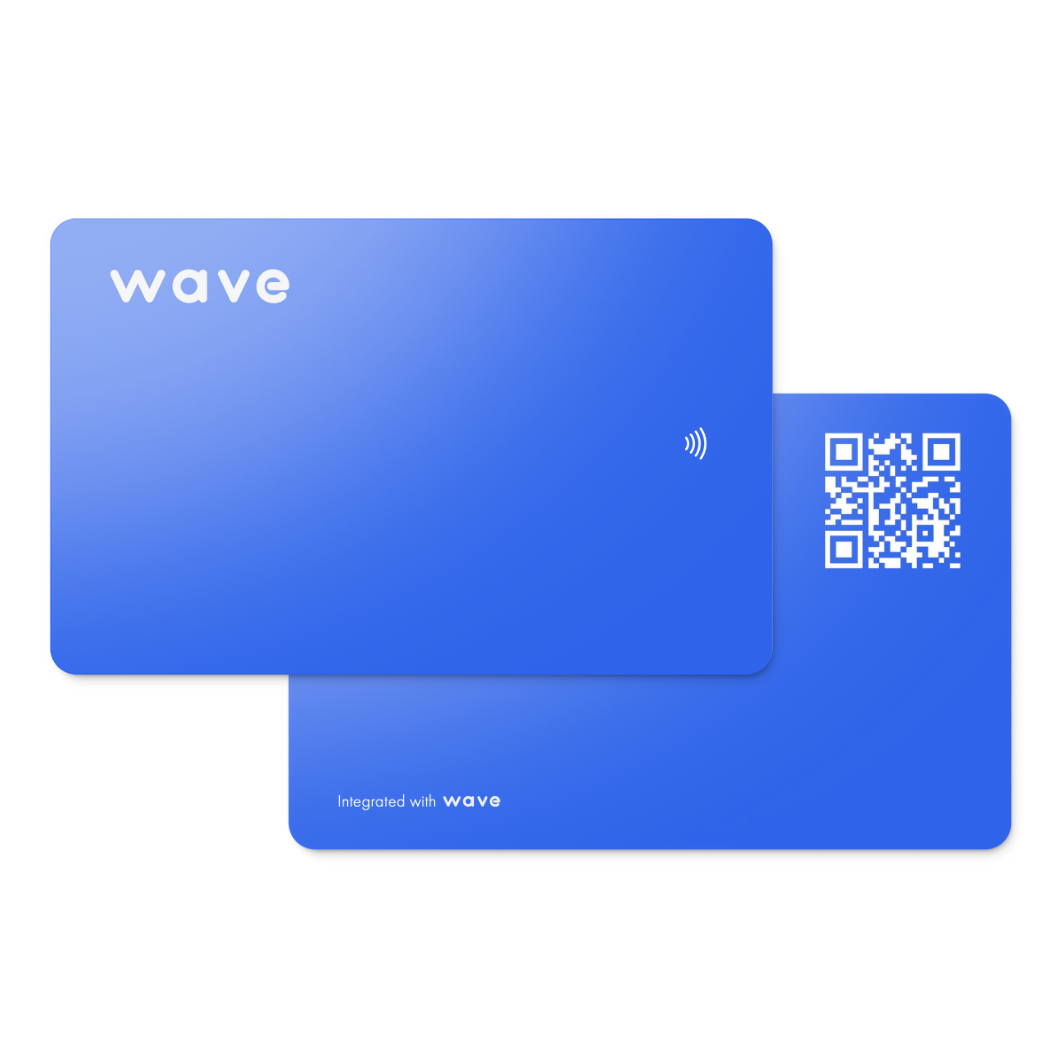 Wave Blue NFC Business Card