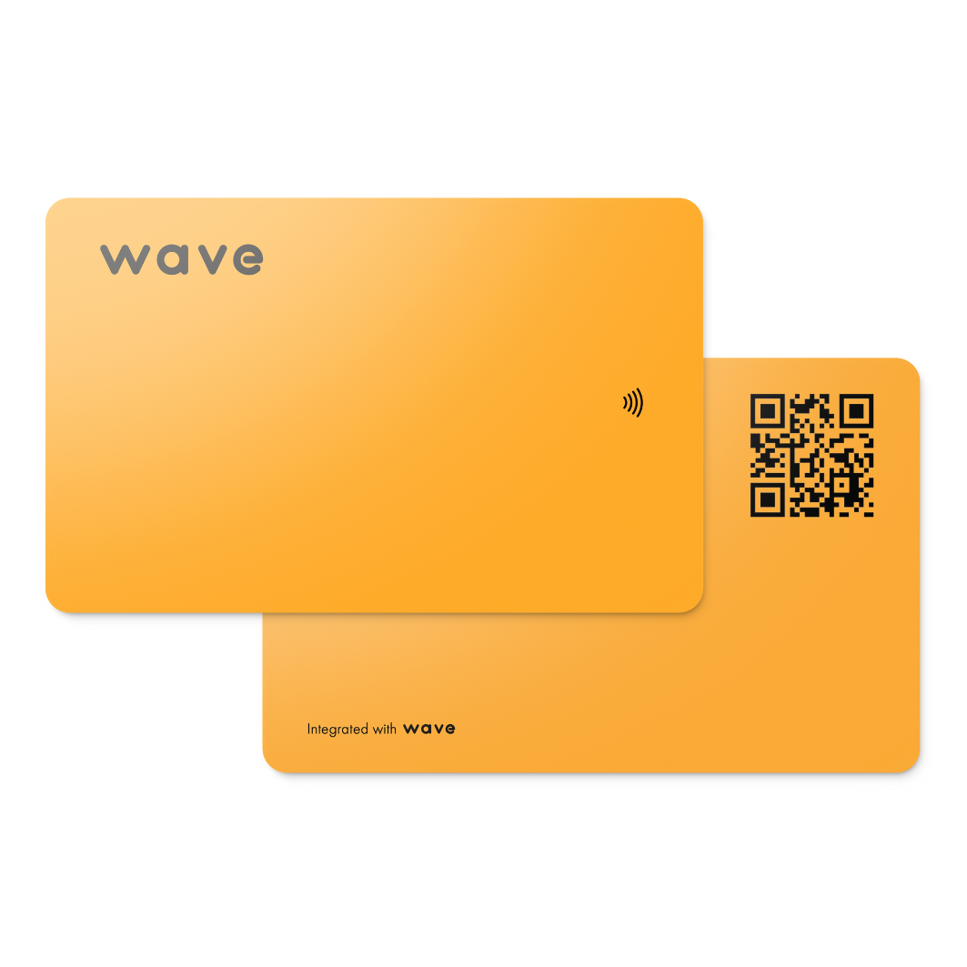 Wave Orange NFC Business Card