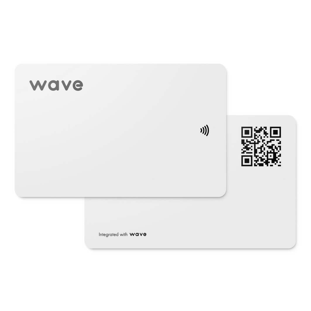 Wave White NFC Business Card