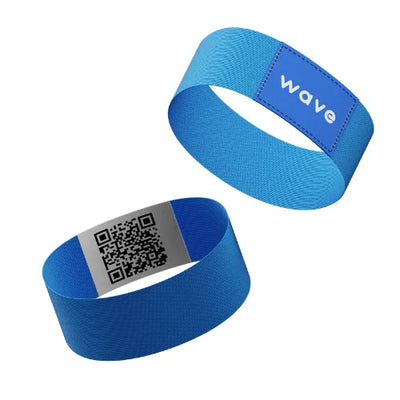 Blue Wave NFC wristband with QR code